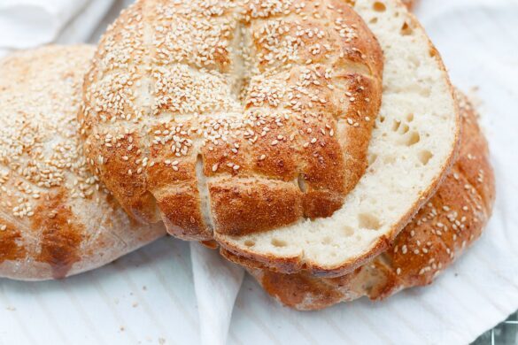 przepis na pszenny chleb z sezamem